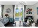 Cozy living room with backyard access, stylish decor, and comfortable seating at 2613 Camden Park Loop, Davenport, FL 33837