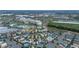 Aerial view of community showing colorful homes, resort amenities, and lush landscaping at 3083 Key Lime Loop, Kissimmee, FL 34747