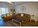 Comfortable living room showcasing two sofas, coffee table, and stylish decor at 5300 S Atlantic Ave # 4-302, New Smyrna Beach, FL 32169