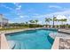 Beautiful pool and spa with well-maintained landscaping, perfect for outdoor recreation at 7759 Westland Dr, Kissimmee, FL 34747