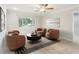 Stylish living room featuring modern furniture, decorative rug, and ample natural light at 8506 Shady Glen Dr, Orlando, FL 32819
