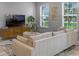 Comfortable living room showcases modern furniture, large windows, and stylish decor at 9433 Randal Park Blvd, Orlando, FL 32832