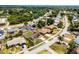 An aerial view of the property showcasing a well-maintained lawn and surrounding residential neighborhood at 1132 Feather Dr, Deltona, FL 32725