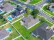 Aerial view of a residential neighborhood with manicured lawns, swimming pools, and well-maintained homes at 972 Bighorn St, Oviedo, FL 32765