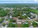 An aerial view of a residential area with houses near a pond and green spaces at 1440 Lake Shore Dr, Casselberry, FL 32707