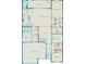 First floor floorplan showing bedrooms, bathrooms, a kitchen, gathering room, lanais, and a 3-car garage at 15148 Willow Ridge Dr, Montverde, FL 34756
