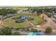 A high-angle view of the baseball field with meticulously maintained sports field and well landscaped greenery at 18 Cooledge St, Winter Garden, FL 34787