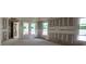 Spacious, unfinished living room showcasing drywall, bright natural light, and a high ceiling at 2976 Embark Trail, St Cloud, FL 34771