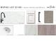 Selection of main house materials including counter tops, cabinets, flooring, and hardware at 2976 Embark Trail, St Cloud, FL 34771