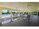Relaxing covered seating area adjacent to the pool, perfect for lounging and enjoying the community amenities at 3514 Forest Ridge Ln, Kissimmee, FL 34741