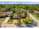 Aerial view of the home featuring a landscaped front yard, mature trees, and residential neighborhood at 400 Woodview Dr, Longwood, FL 32779