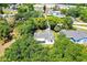 Aerial view of a charming single-story home surrounded by lush greenery in a serene, residential neighborhood at 485 Sandpiper Ridge Dr, Orlando, FL 32835
