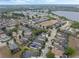Wide aerial shot of the neighborhood, highlighting the home's proximity to the lake at 506 Pineloch Dr, Haines City, FL 33844