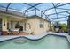 Inviting screened-in pool area with comfortable patio furniture and a well-maintained pool at 506 Pineloch Dr, Haines City, FL 33844