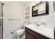 Cozy bathroom with white tiled walls and walk in shower at 600 Brechin Dr, Winter Park, FL 32792