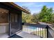 Balcony overlooking the pool and green yard. Includes a peek of the soaking tub at 840 Dyson Dr, Winter Springs, FL 32708