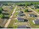 Neighborhood aerial view, showing homes with ample yards and tree-lined streets in a rural setting at 12388 Se 106Th Ave, Belleview, FL 34420