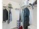 Organized closet with shelving and hanging space, offering practical storage solutions at 12388 Se 106Th Ave, Belleview, FL 34420