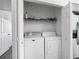 Laundry area featuring appliances, shelving and storage space at 12388 Se 106Th Ave, Belleview, FL 34420
