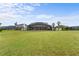 Lush backyard with large screened-in lanai perfect for relaxing with a view at 13640 Dornoch Dr, Orlando, FL 32828
