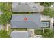Overhead view of home's layout, landscaping, and pool area; emphasizing privacy and backyard amenities at 14131 Paradise Tree Dr, Orlando, FL 32828
