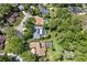 Aerial view of several homes and lots of mature trees at 210 Lonesome Pine Dr, Longwood, FL 32779