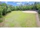 Aerial view of a baseball diamond and a soccer field with soccer nets in a community park at 210 Lonesome Pine Dr, Longwood, FL 32779