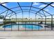 A fenced-in screened-in pool offers outdoor relaxation at 2535 Oneida Loop, Kissimmee, FL 34747