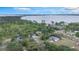 Aerial view of the property, showcasing its location near the lake and surrounded by greenery at 30746 Fairview Ave, Tavares, FL 32778