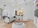 Bright living room connects to dining area and kitchen; features large windows and sophisticated décor at 6143 Cartmel Ln, Windermere, FL 34786