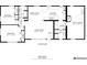 Detailed floor plan showcasing the layout of the 1,382 sqft home, including bedrooms, bathrooms, and utility room at 825 Second St, Orange City, FL 32763