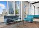 Lobby seating area with comfortable modern furnishings and a view at 150 E Robinson St # 2506, Orlando, FL 32801