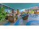 Inviting outdoor lounge area with comfortable seating and views of the surrounding cityscape at 322 E Central Blvd # 1008, Orlando, FL 32801