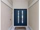Close up of the double door front entrance with a tan exterior at 1018 Oceanbreeze Ct, Orlando, FL 32828