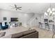 Open-concept living space features stylish decor and seamless flow to the kitchen at 1123 Mahonia Ct, Lake Mary, FL 32746