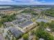 Scenic aerial view of the community, showcasing lush greenery, a pond, and modern residences at 1324 Painted Bunting Ave, Oakland, FL 34787