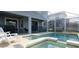 Relaxing pool and spa area with poolside seating at 1577 Mulligan Blvd, Davenport, FL 33896