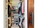 Organized walk-in closet with ample hanging space, shelving, and shoe racks for easy storage at 16675 Otterchase Ln, Winter Garden, FL 34787