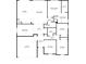 Detailed floor plan showcasing layout with dimensions for the kitchen, living room, and bedrooms at 1706 Lake Sims Pkwy, Ocoee, FL 34761