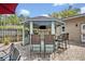 An outdoor bar provides a great space for entertaining in the backyard at 303 W Par St, Orlando, FL 32804