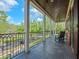 The covered second story patio provides a pleasant view of the neighborhood at 4350 New Broad St, Orlando, FL 32814