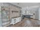 Stylish open kitchen with stainless steel appliances and modern gray cabinetry at 4436 Larado Pl, Orlando, FL 32812
