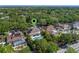 A serene aerial view captures the property and its peaceful, tree-lined surroundings, including the pool area at 8208 Westminster Abbey Blvd, Orlando, FL 32835