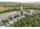 An aerial view of luxurious homes nestled among lush greenery and scenic ponds in a Primary-planned community at 8404 Secret Key Cv, Kissimmee, FL 34747