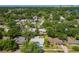 Aerial view of a neighborhood featuring lush greenery and a lake in the distance at 1228 Vantage Dr, Orlando, FL 32806
