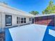 Private courtyard area with a modern design, unique screen and stylish accents at 1228 Vantage Dr, Orlando, FL 32806