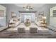 Inviting living room with modern furniture, ceiling fan, and decorative lighting at 1228 Vantage Dr, Orlando, FL 32806