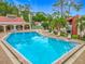 Community swimming pool featuring lounge chairs and mature landscaping at 1150 Carmel Cir # 301, Casselberry, FL 32707