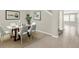 A dining room with a clear table and white chairs at 16217 Prairie School Dr, Winter Garden, FL 34787