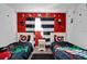 Fun bedroom with twin beds and colorful decor at 213 Hideaway Beach Ln, Kissimmee, FL 34746